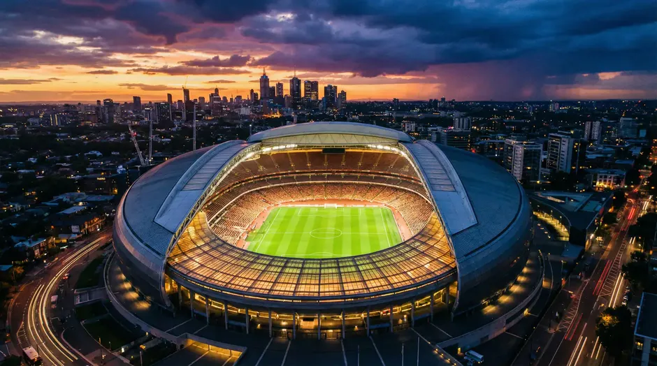 Vue aérienne des principaux stades de la Coupe du Monde 2026 aux États-Unis, Mexique et Canada